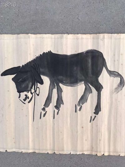 黄胄手绘纸本驴画一幅 黄胄手绘纸本驴画一幅