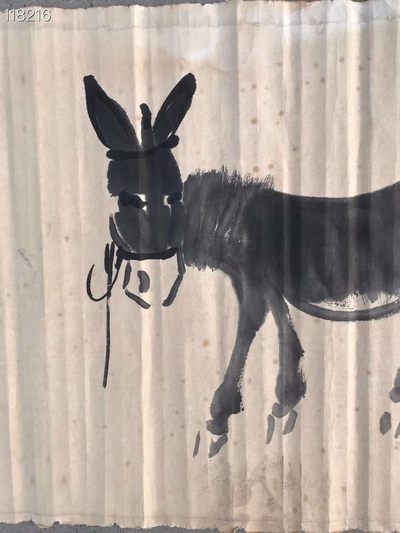 黄胄手绘纸本驴画一幅 黄胄手绘纸本驴画一幅