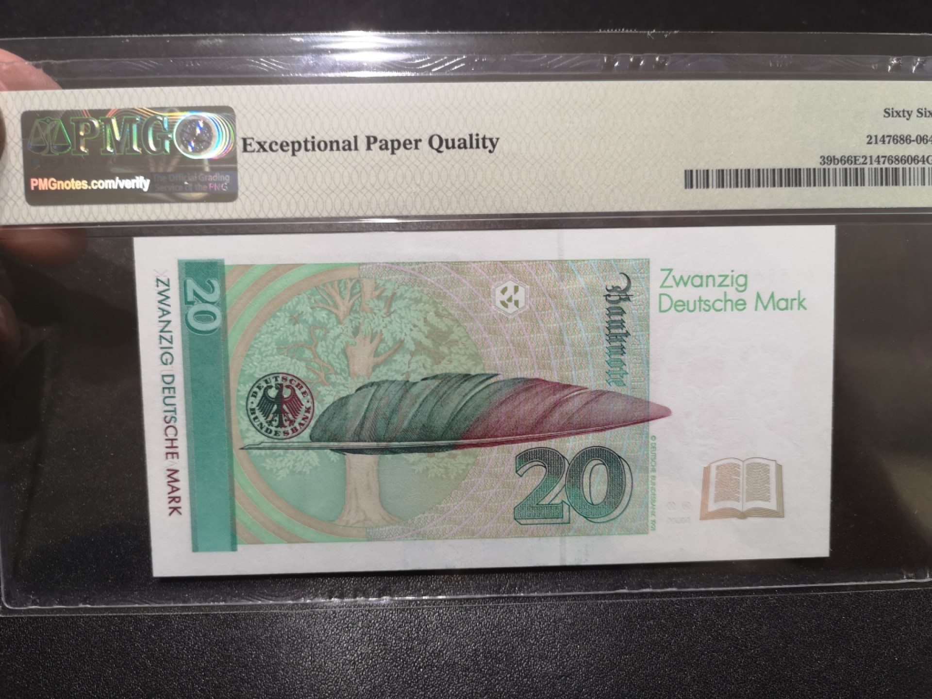 《外钞收藏家》第二百零一期 1993年德国末版20马克 PMG65 无47