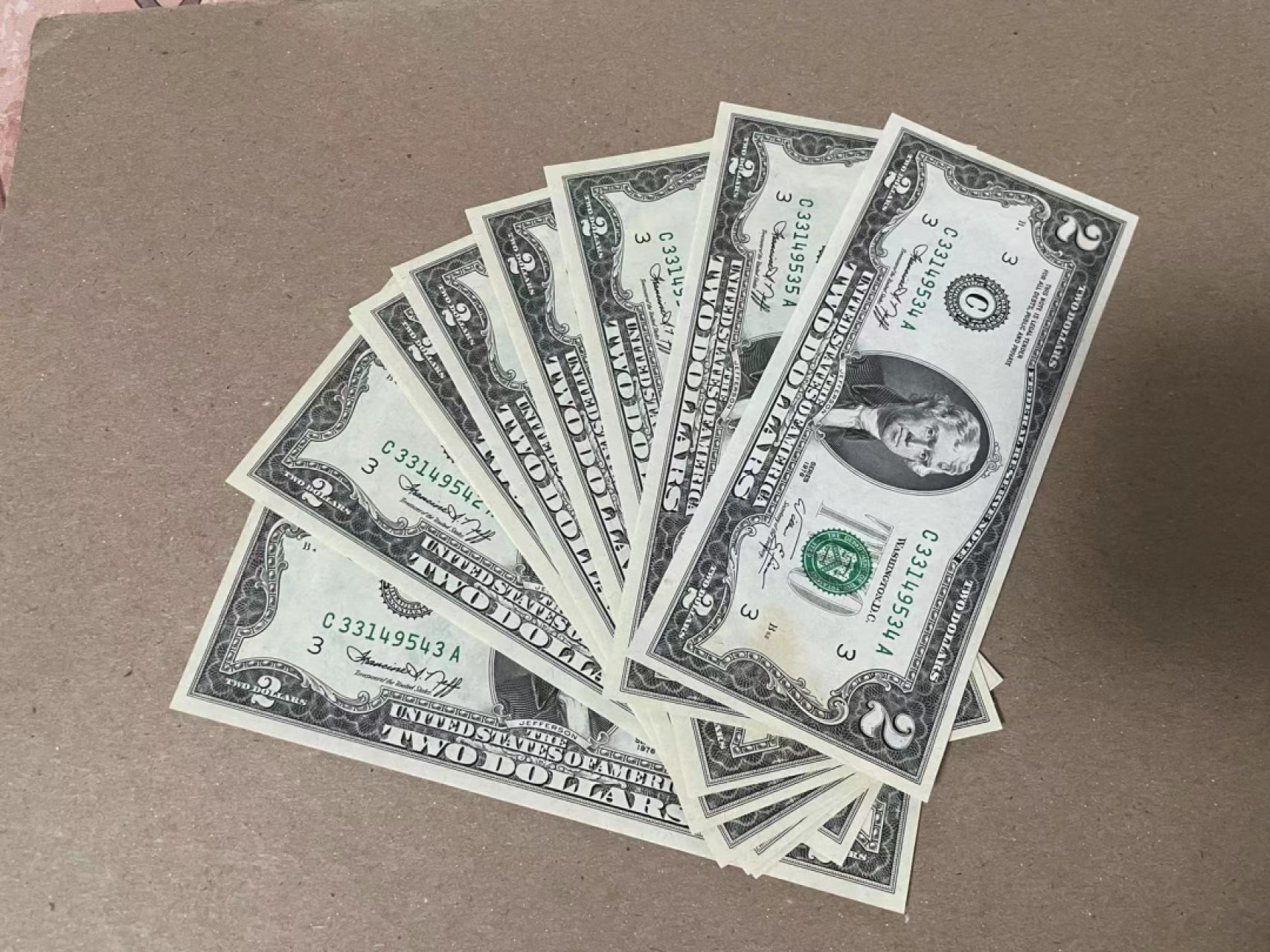 【Blue Auction】✨世界纸币精拍第222期 ——冠军舍那 【一组10张连号】美国 “独立200周年”1976年2美金 UNC- 有黄