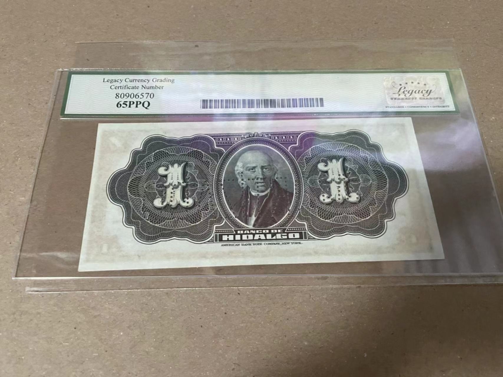 【Blue Auction】✨世界纸币精拍第222期 ——冠军舍那 墨西哥 1914年1比索 LCG65EPQ 绝品