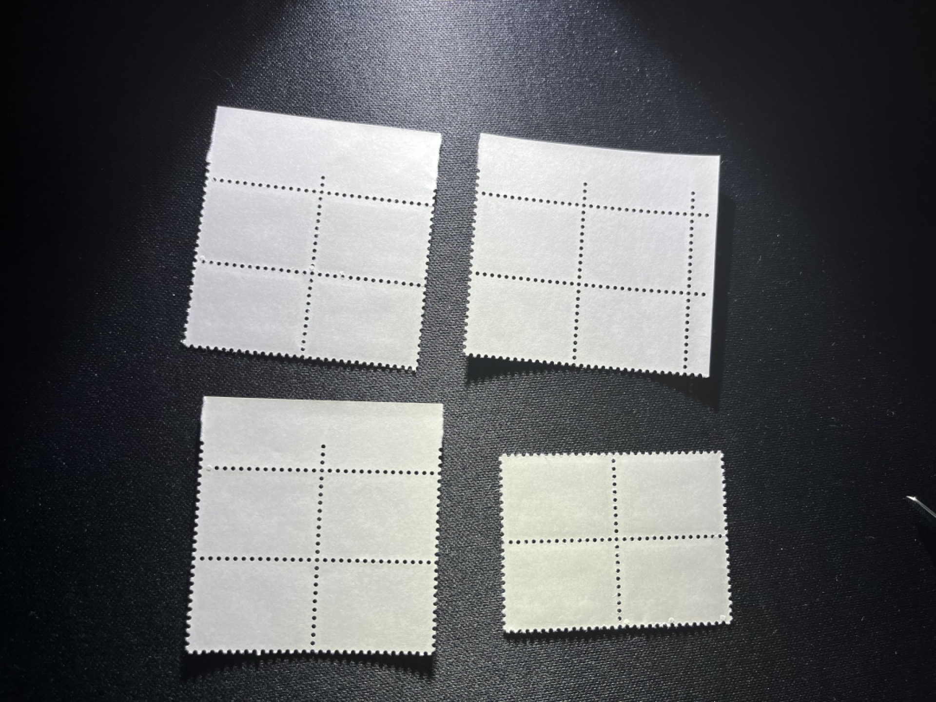 洪涛臻品 精品邮票限时拍卖第二十一期 普17北京建筑新全  4方连2组带边纸，共8套。拍照光线不理想，背面无任何发黄，版撕品相，全品可评级，所有拍品包过灯，注意捡漏！