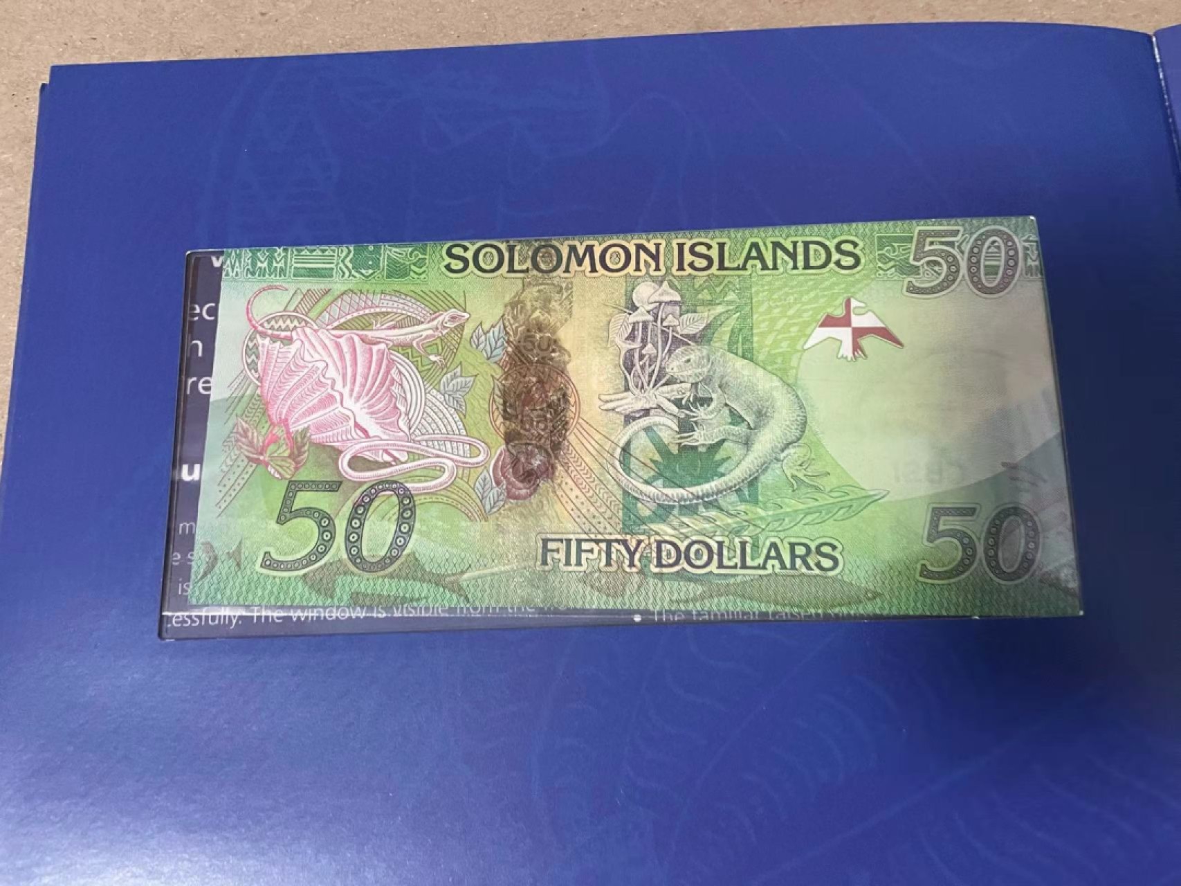 【Blue Auction】✨世界纸币精拍第222期 ——冠军舍那 【A1冠099991靓号】所罗门群岛 50元 带原装册 全新UNC