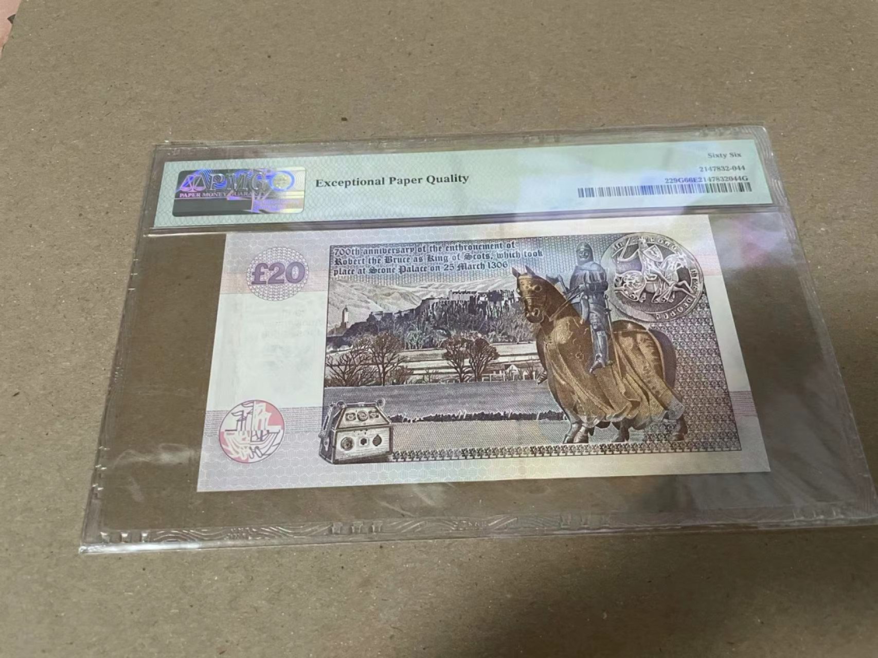 【Blue Auction】✨世界纸币精拍第222期 ——冠军舍那 【无47】苏格兰 2006年20镑 PMG66EPQ 纪念钞