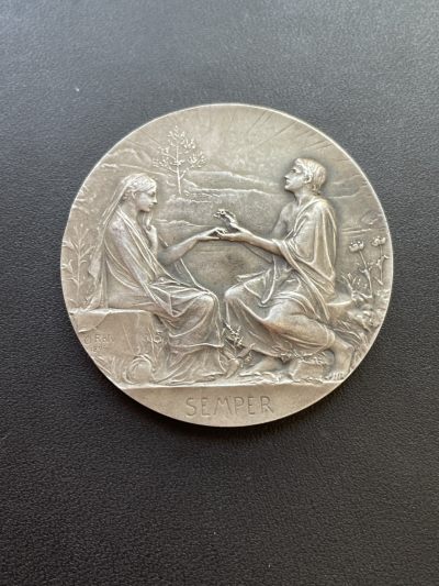欧洲章牌–拍卖第6场 - O.Roty～“SEMPER”永恒的爱婚礼银章