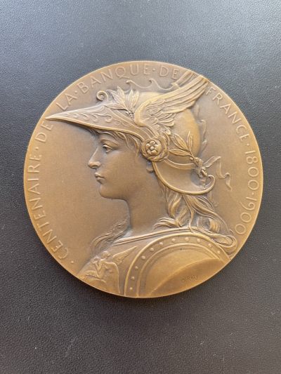 欧洲章牌–拍卖第6场 - （代）O.Roty~1900年法兰西银行百年纪念大铜章