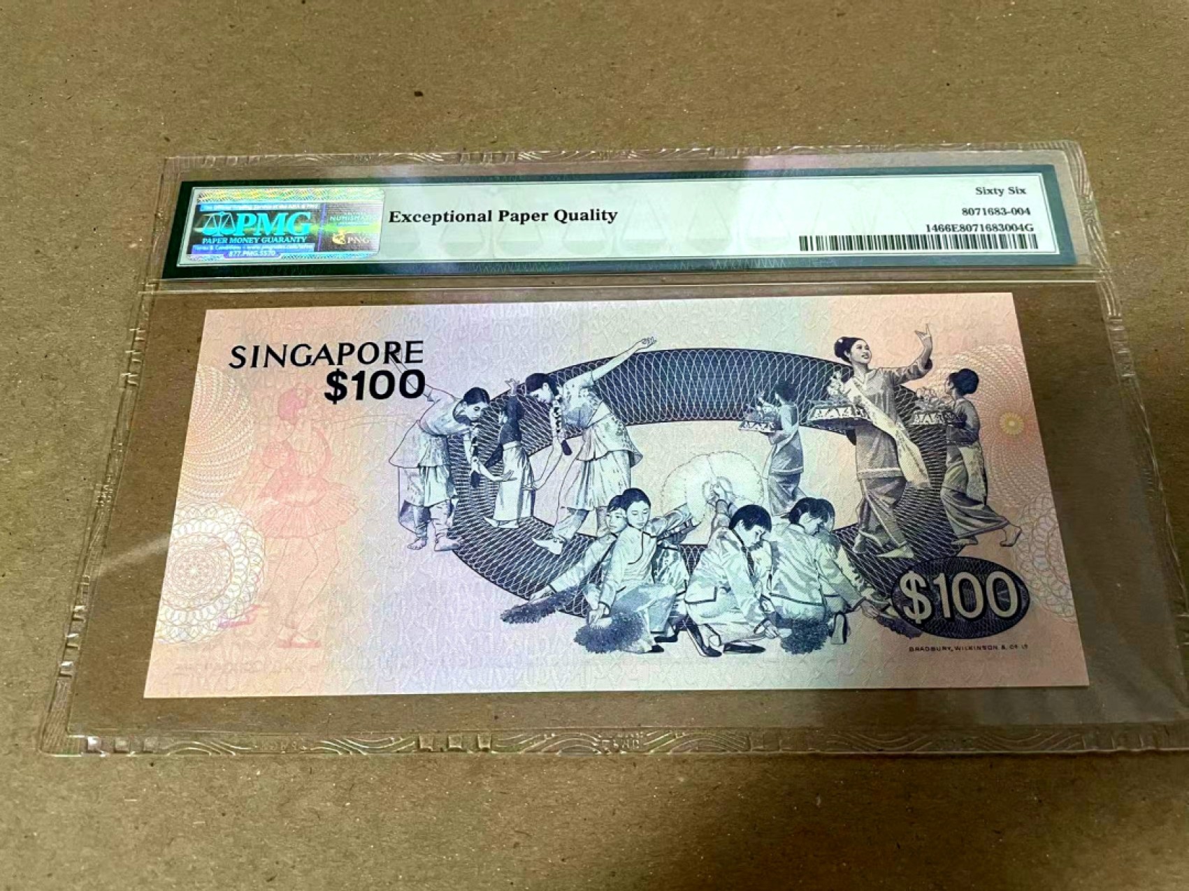 【Blue Auction】✨世界纸币精拍第222期 ——冠军舍那 新加坡 1977年100元 鸟版 PMG66EPQ 非常漂亮 