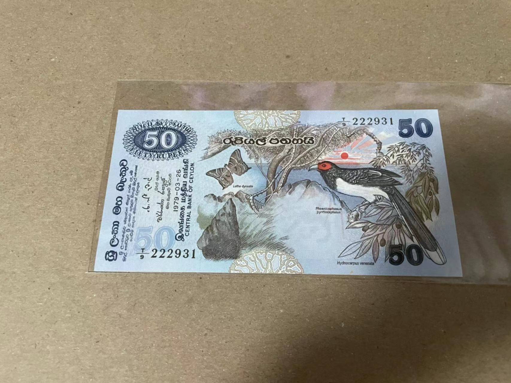 【Blue Auction】✨世界纸币精拍第222期 ——冠军舍那 【无47】斯里兰卡 1979年50卢比 全新UNC