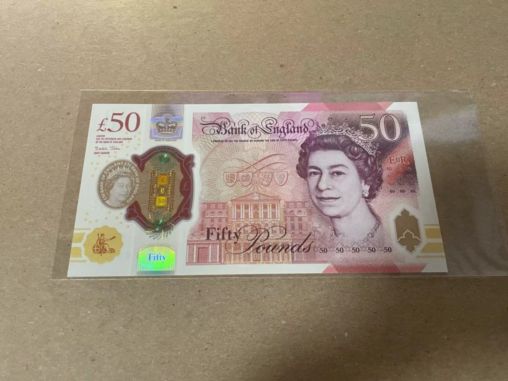 【Blue Auction】✨世界纸币精拍第222期 ——冠军舍那 【靓号808018】英国 新版50镑 全新UNC 塑料钞