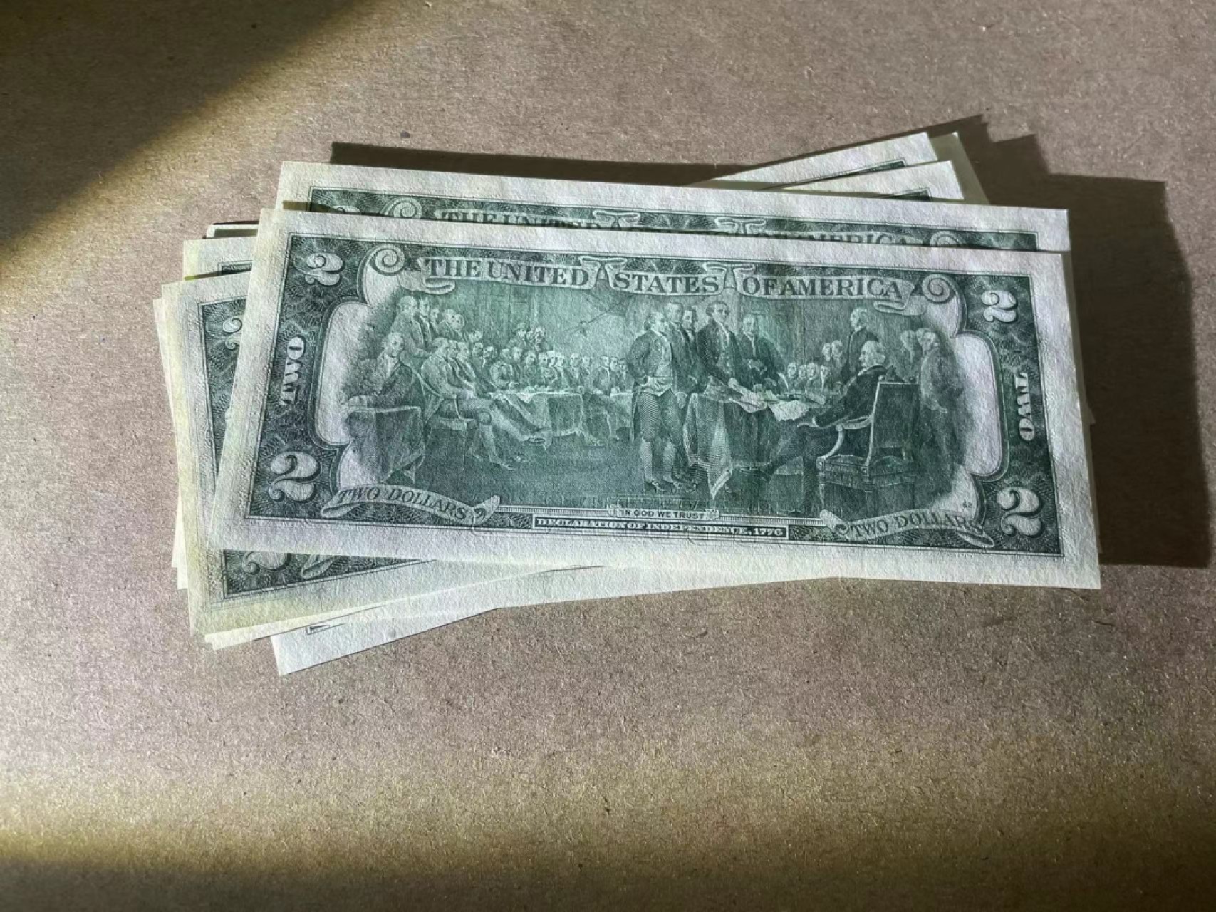 【Blue Auction】✨世界纸币精拍第222期 ——冠军舍那 【一组10张连号】美国 “独立200周年”1976年2美金 UNC- 有黄