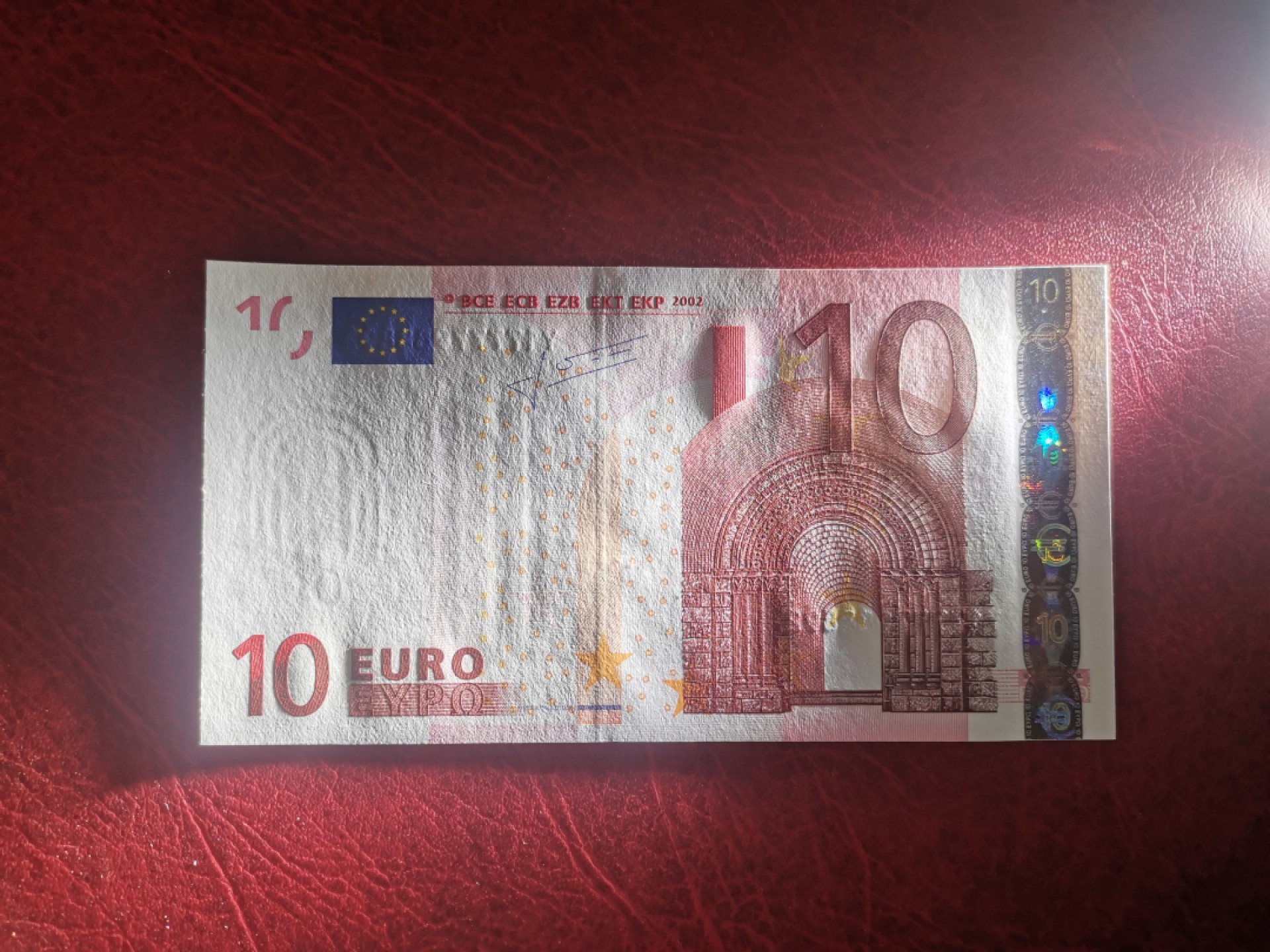 欧盟纸币Euro 精品靓号  2002版10欧元 Y冠希腊 全新UNC 品绝 高分状态