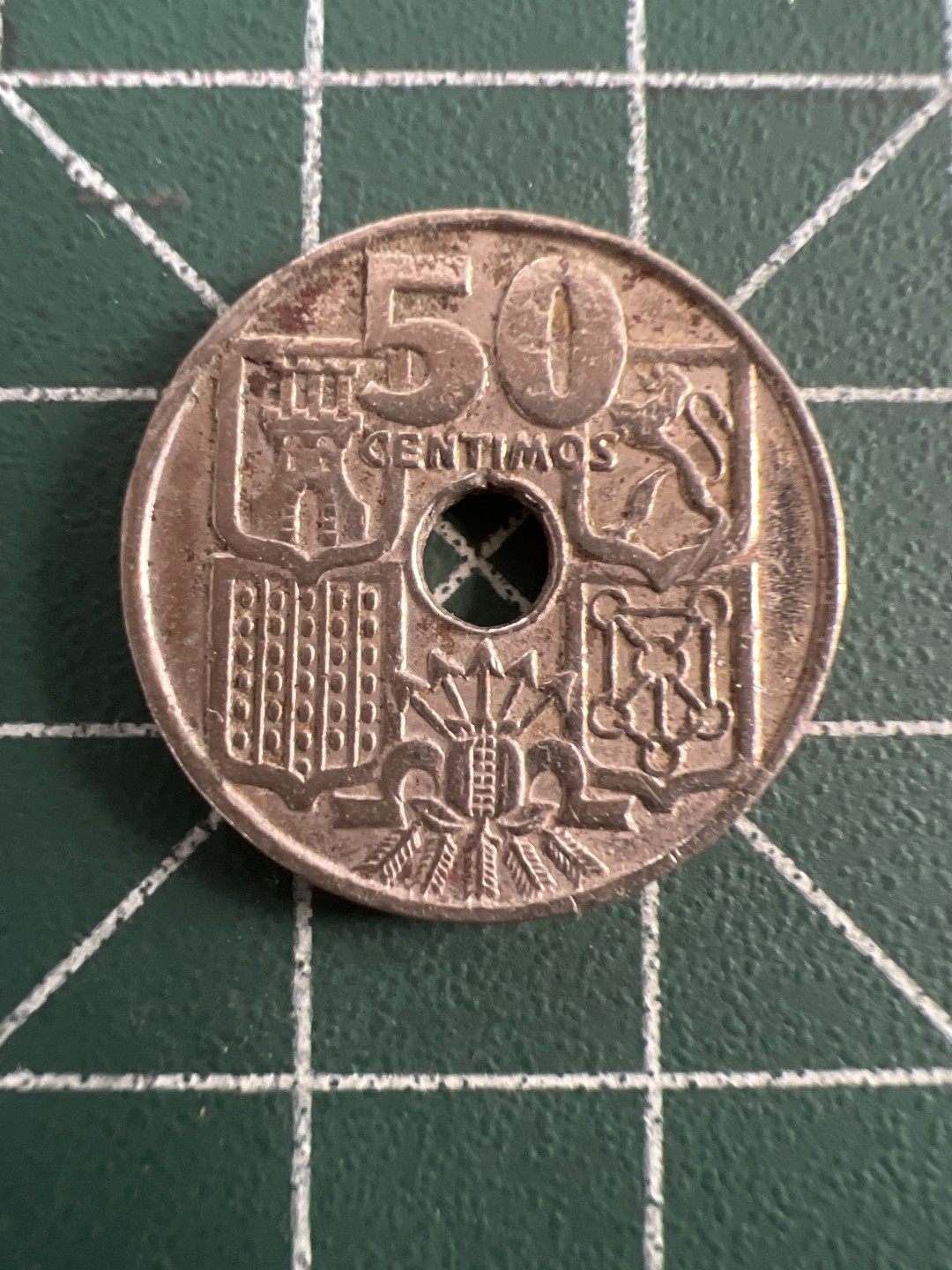 泡泡堂第八十三期  世界硬币邮票专场（无押金，无佣金，捡漏，全场20包邮，偏远地区除外） 西班牙1949年50分