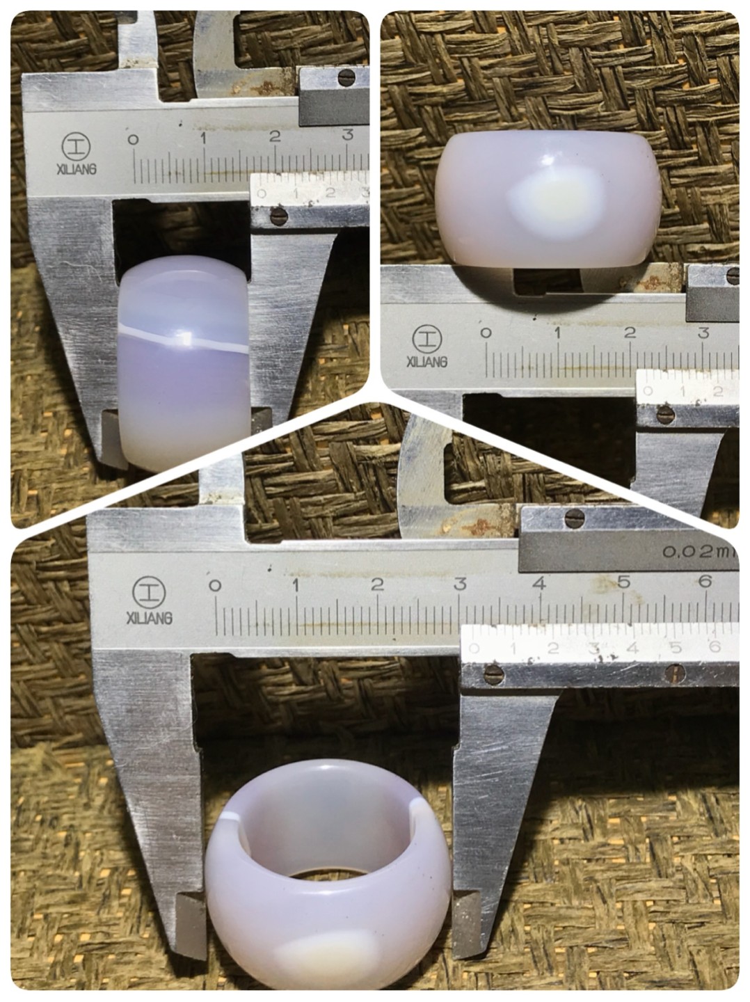 精美天然天眼高玉化玛瑙扳指一个！