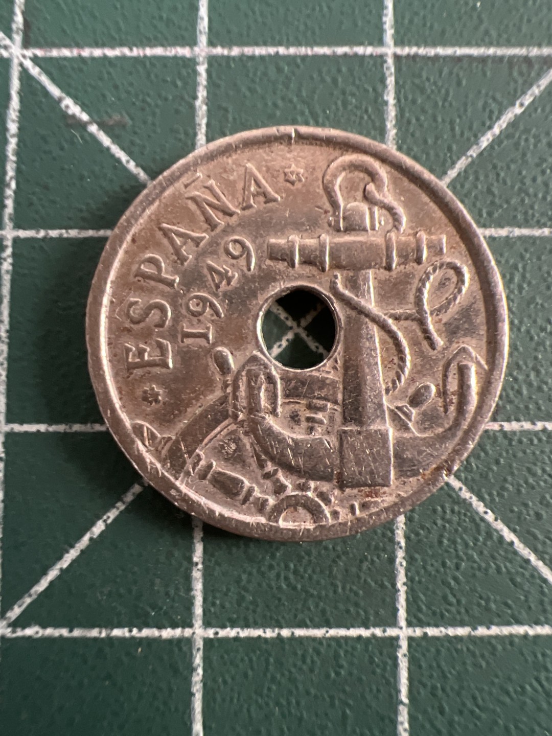 泡泡堂第八十三期  世界硬币邮票专场（无押金，无佣金，捡漏，全场20包邮，偏远地区除外） 西班牙1949年50分