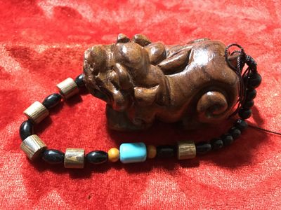 缤纷开心拍523期，测试 - 黄花梨貔㹯手把件一件