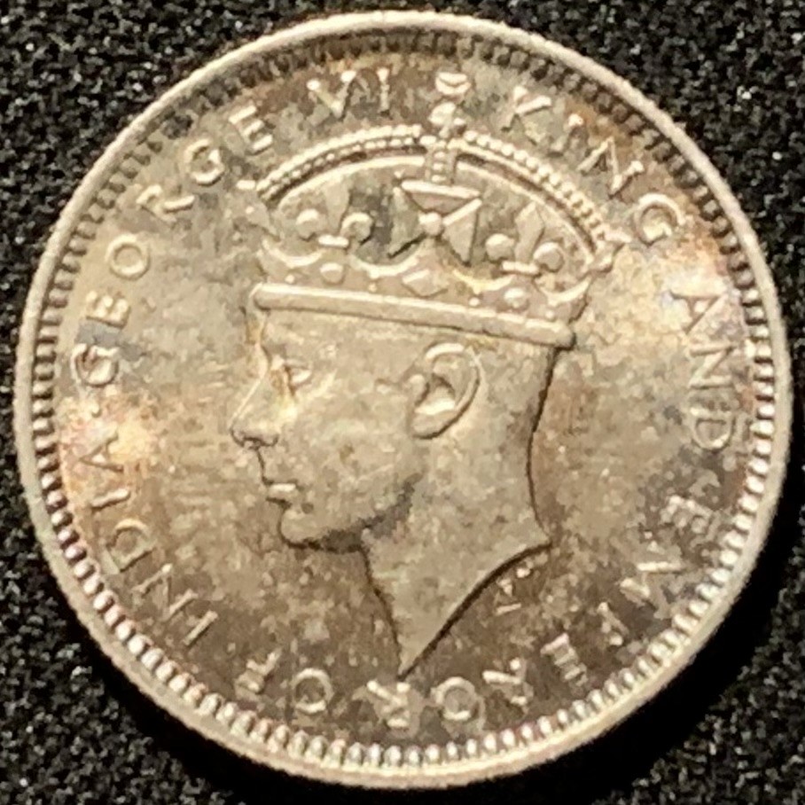 紫瑗钱币——第206期拍卖 马来亚 1941年 乔治六世 10分 2.71克 0.75银