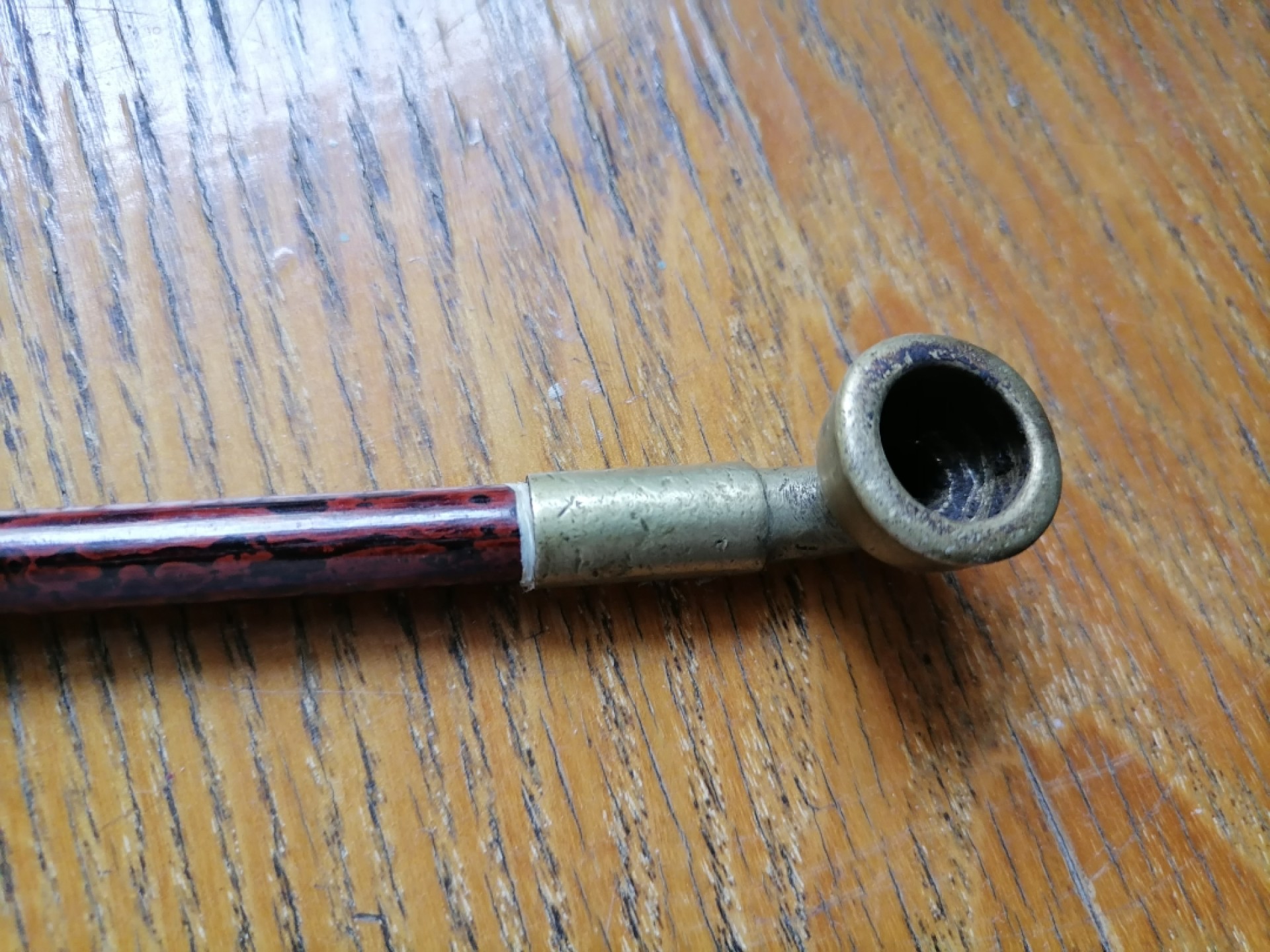 清代玉石烟嘴竹烟杆铜烟锅。