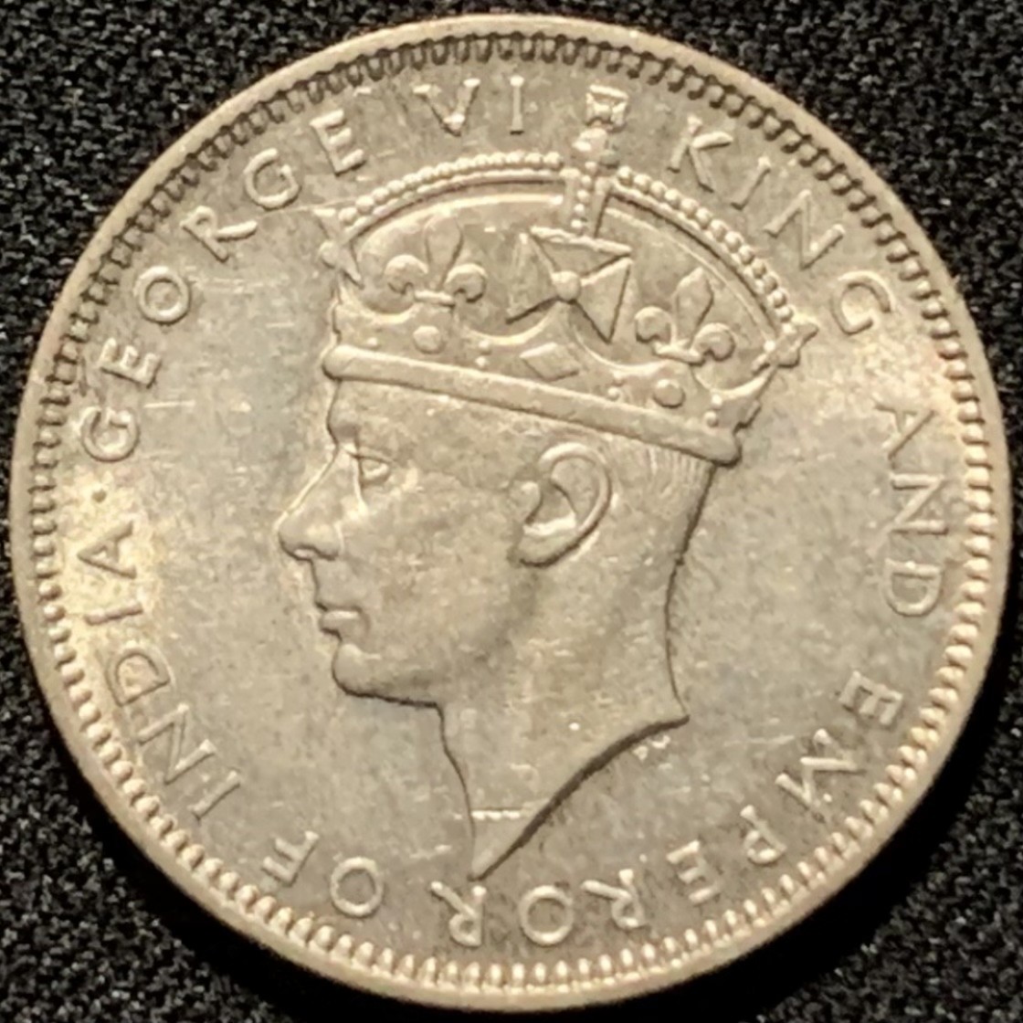 紫瑗钱币——第206期拍卖 马来亚 1943年 乔治六世 20分 5.43克 0.5银