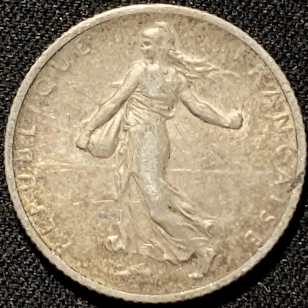 紫瑗钱币——第206期拍卖 法国 1916年 播种女神 1法郎 5克 0.835银