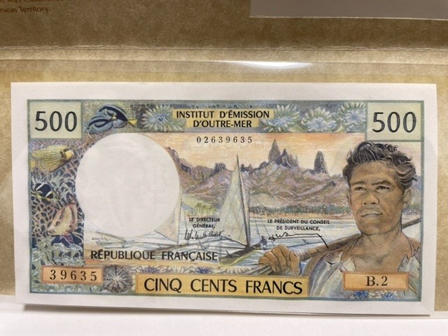 富兰克林原装世界纸币硬币套装专场第一场 新喀里多尼亚纸币unc硬币bu