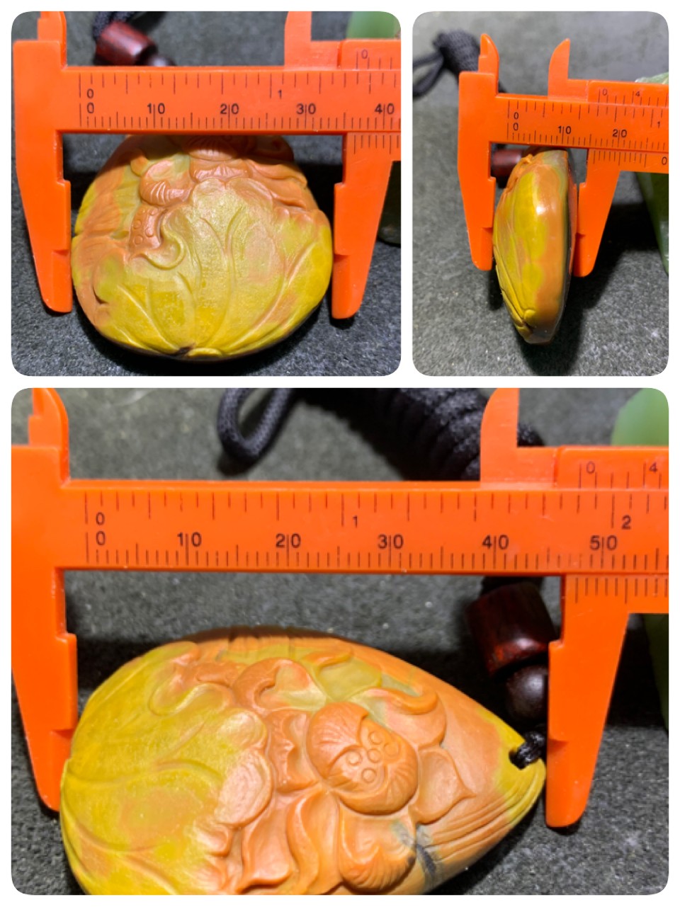 精美亚光冰飘战国红玛瑙雕刻荷花吊坠一个，寓意：和和美美