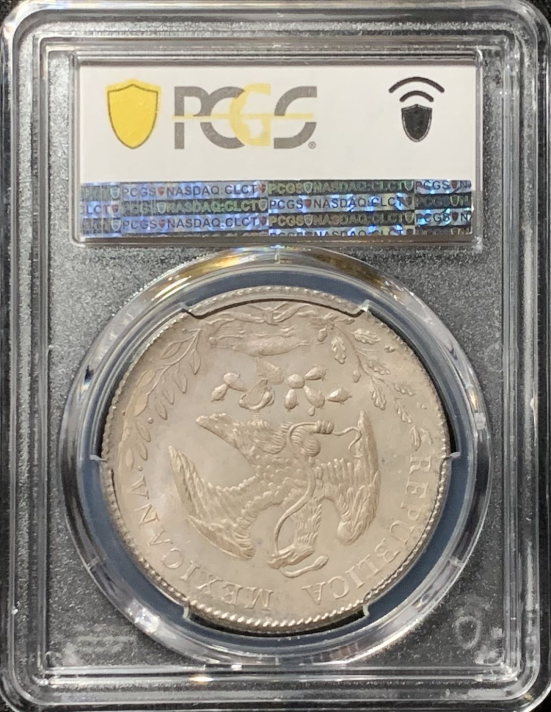 紫瑗钱币——第206期拍卖 墨西哥 1892年 ZS FZ 在华流通 花边鹰洋 8里亚尔 银币 PCGS MS64 淡彩包浆