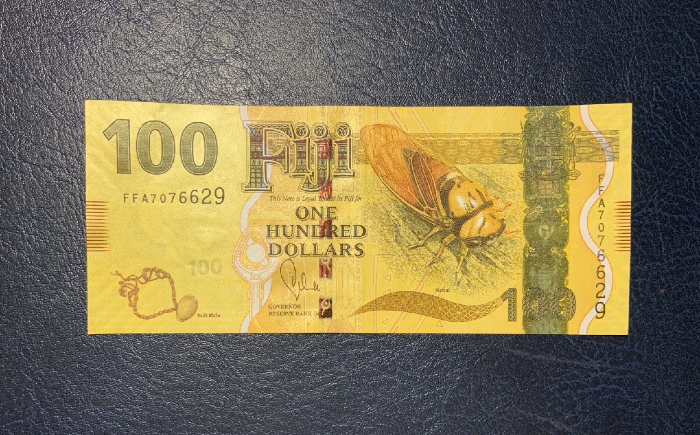 收藏联盟Quantum Auction 第190期拍卖(已更新) 斐济群岛2013年100元 非全新 品相AU 首发冠号FFA