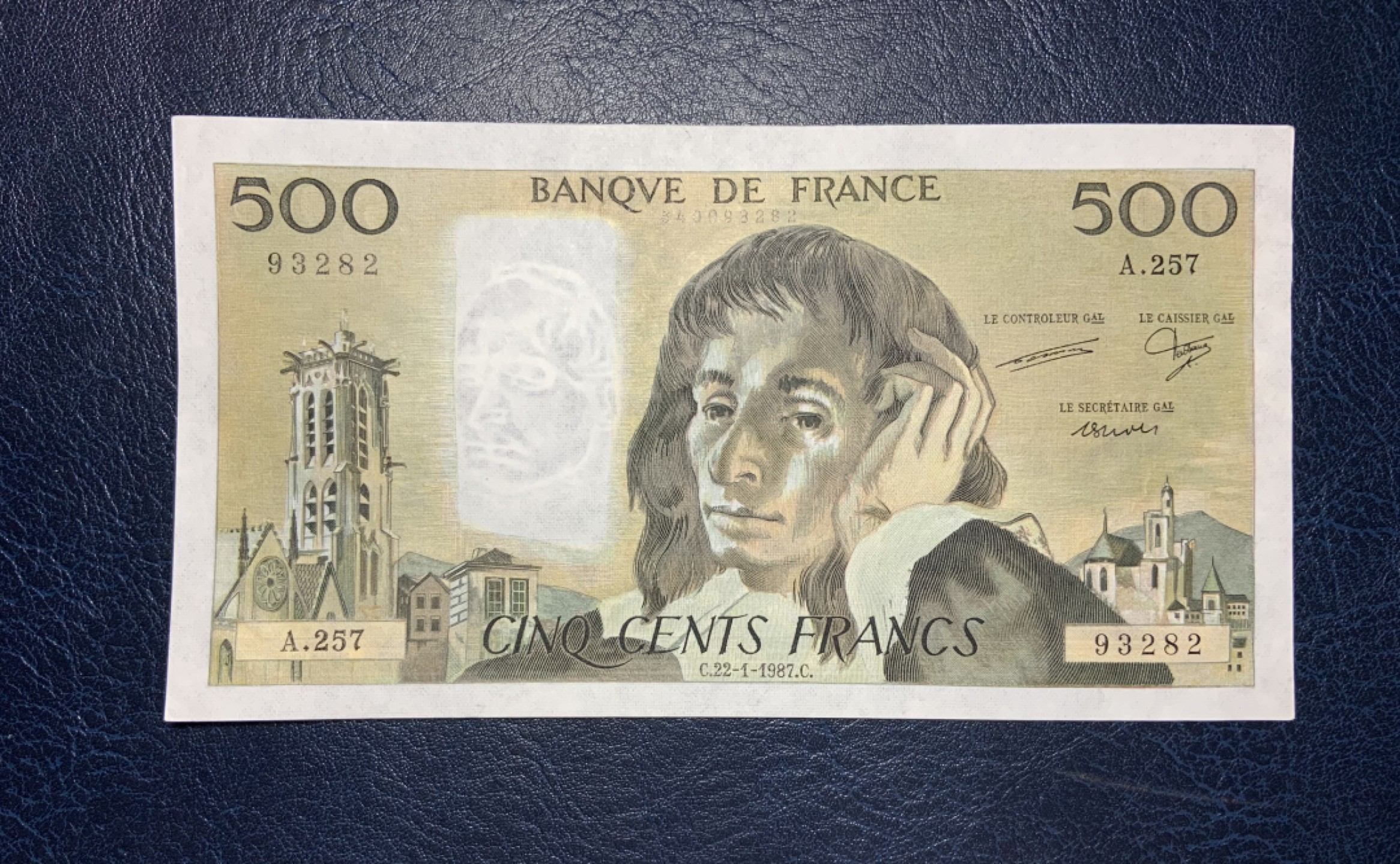 收藏联盟Quantum Auction 第190期拍卖(已更新) 法国1987年500法郎 品相UNC-