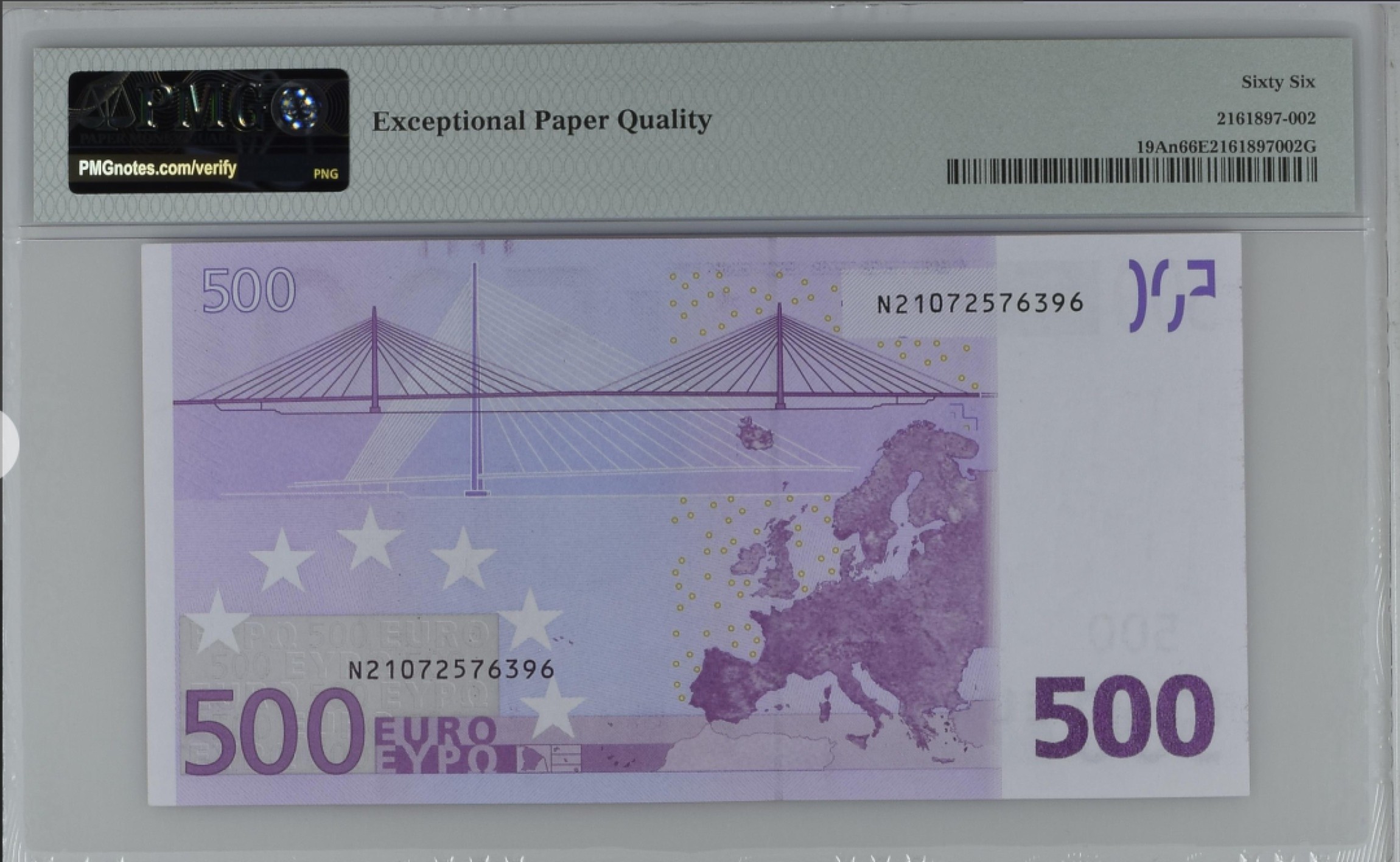 收藏联盟Quantum Auction 第190期拍卖(已更新) 欧盟奥地利2002年500欧元 PMG66 停止发行流通