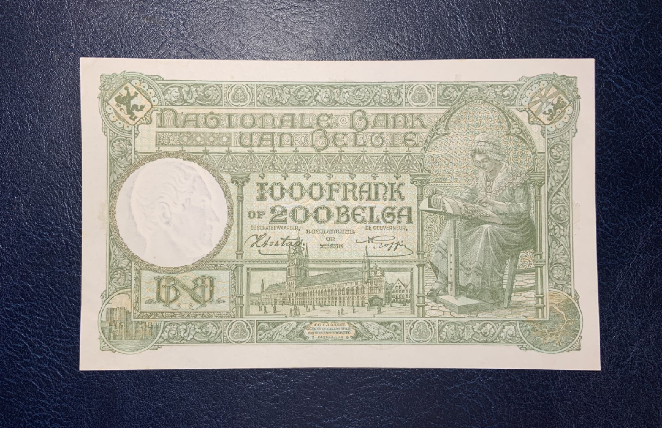 收藏联盟Quantum Auction 第190期拍卖(已更新) 比利时1943年1000法郎 品相UNC- 大票幅