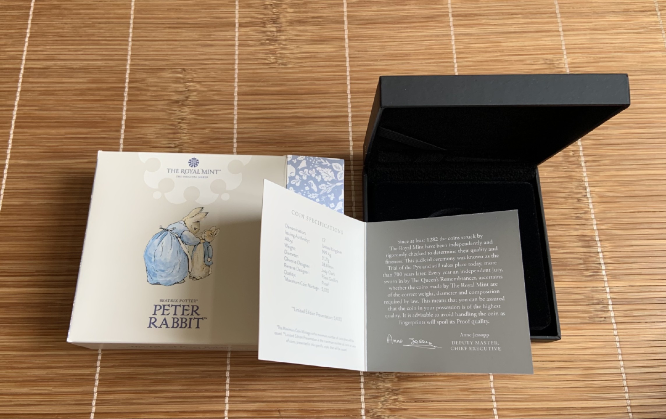 收藏联盟Quantum Auction 第190期拍卖(已更新) 英国2021年彼得兔1盎司精制银币 面额2英镑 NGC PF69 首发蓝标 含原装盒