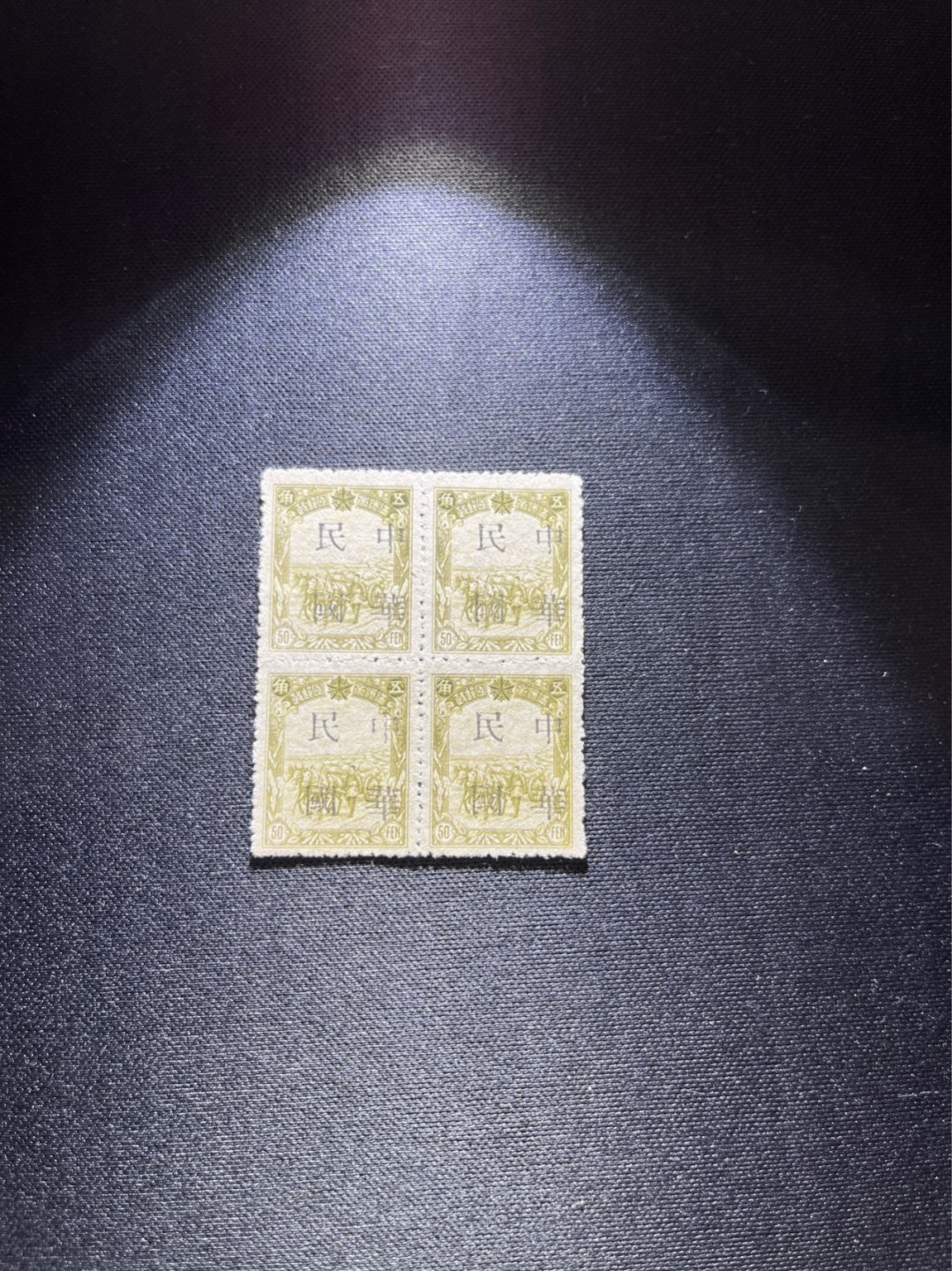 洪涛臻品 精选邮票限时拍卖第二十五期 满洲国加盖中华民国字样邮票 四方连一组，几乎全品，无明显瑕疵，注意捡漏