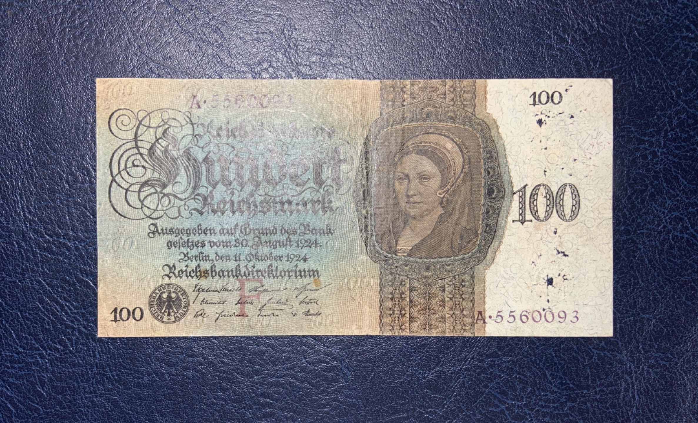 收藏联盟Quantum Auction 第190期拍卖(已更新) 德国1924年100马克 非全新 品相如图 首发A冠