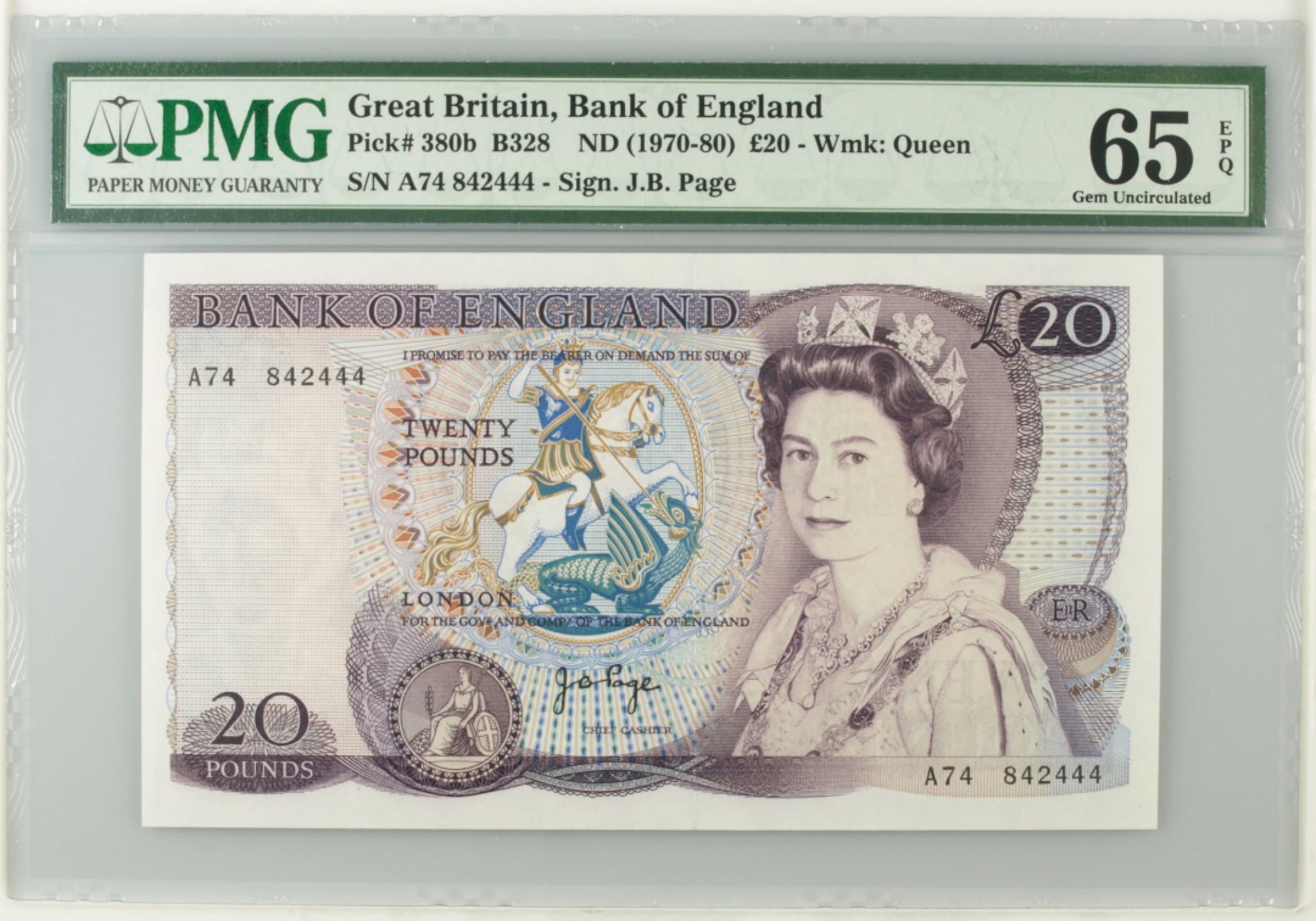 收藏联盟Quantum Auction 第190期拍卖(已更新) 英国1970-1980年20镑 PMG65 豹子号 莎士比亚的《罗密欧与朱丽叶》