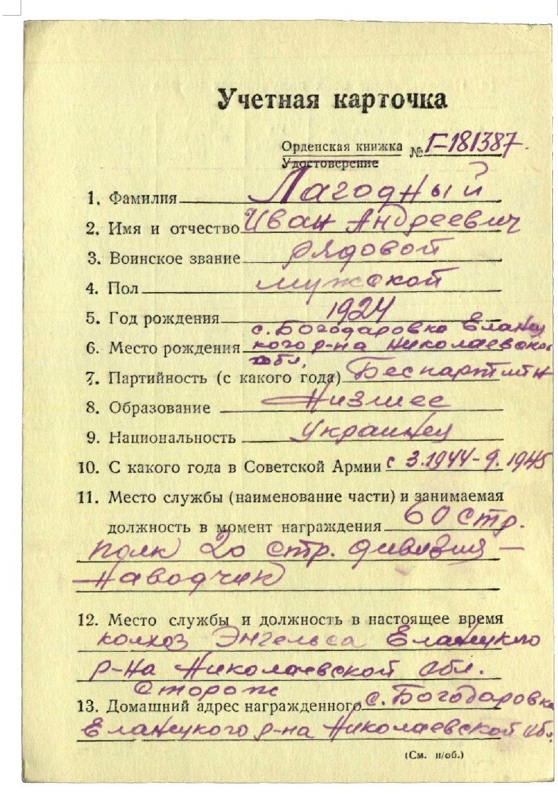 全场0元起拍 咸鱼国勋章拍卖专场 43版二级卫国勋章 871379号 带电子版档案