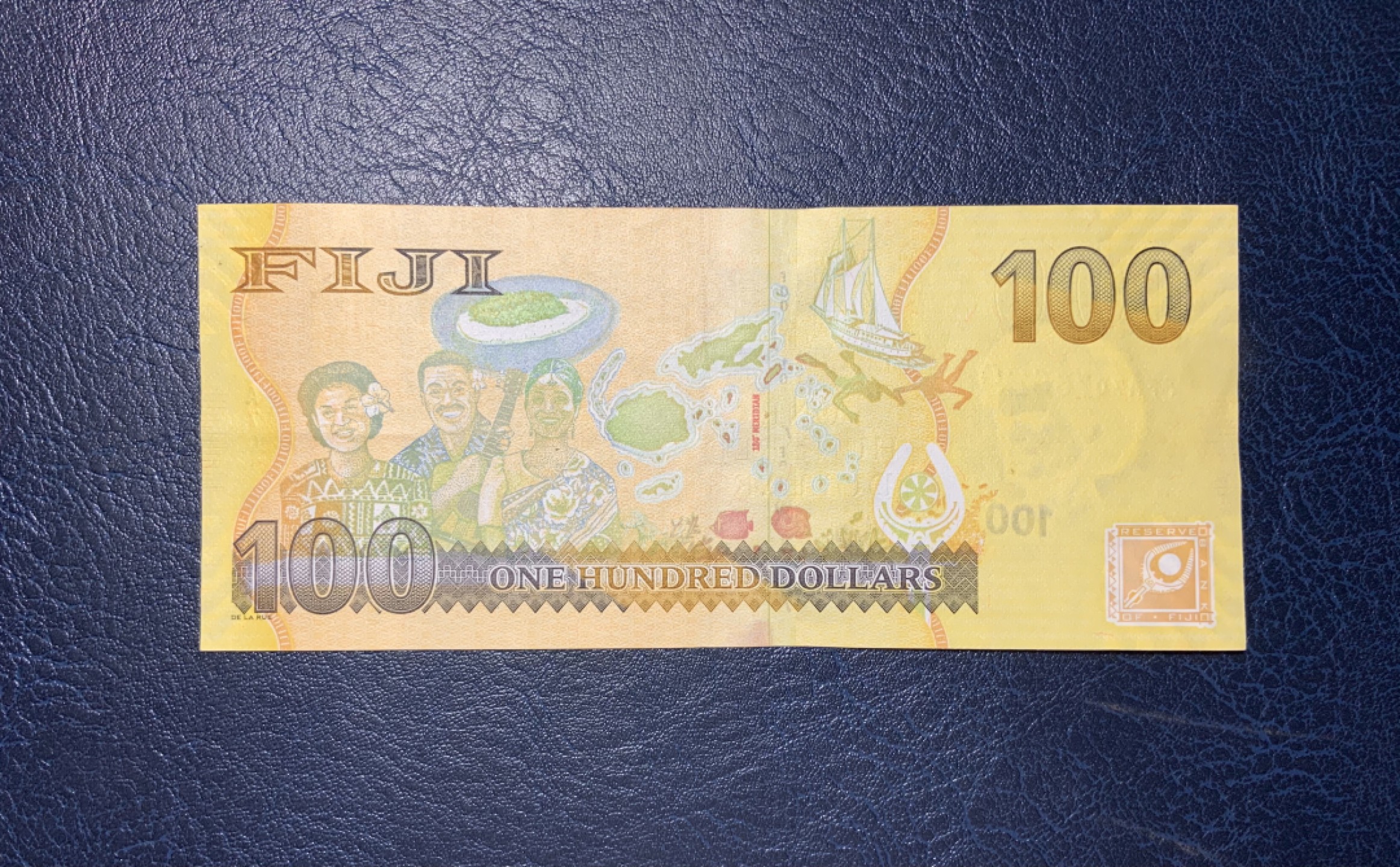 收藏联盟Quantum Auction 第190期拍卖(已更新) 斐济群岛2013年100元 非全新 品相AU 首发冠号FFA