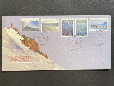【第23期】莲池国际邮品拍卖 - 【澳属南极】1985 南极风光 套票首日封 销戴维斯科考站戳 稀少
