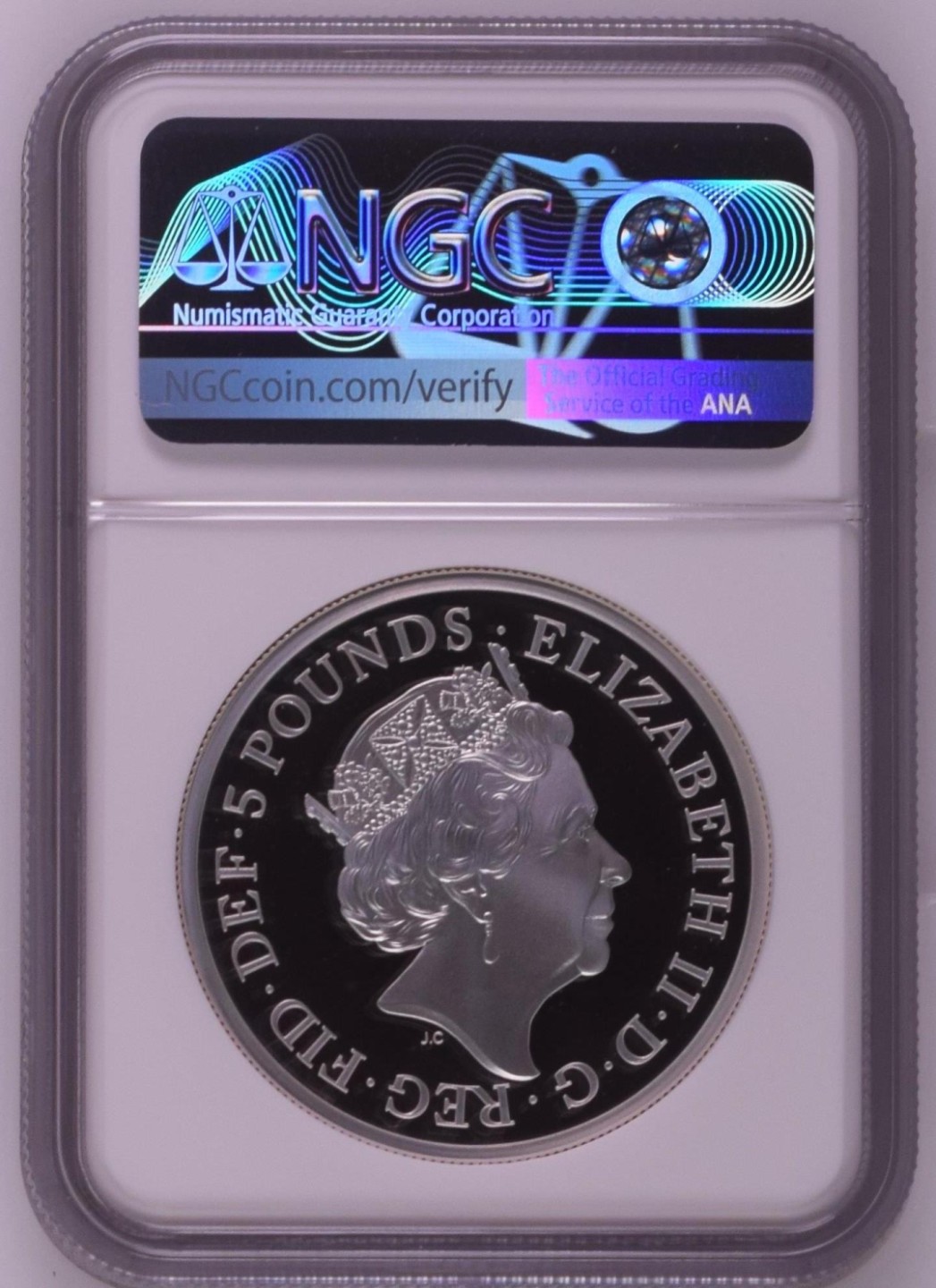 收藏联盟Quantum Auction 第190期拍卖(已更新) 英国2021年大不列颠女神2盎司精制银币 NGC PF69 面额5镑 含精美原装盒