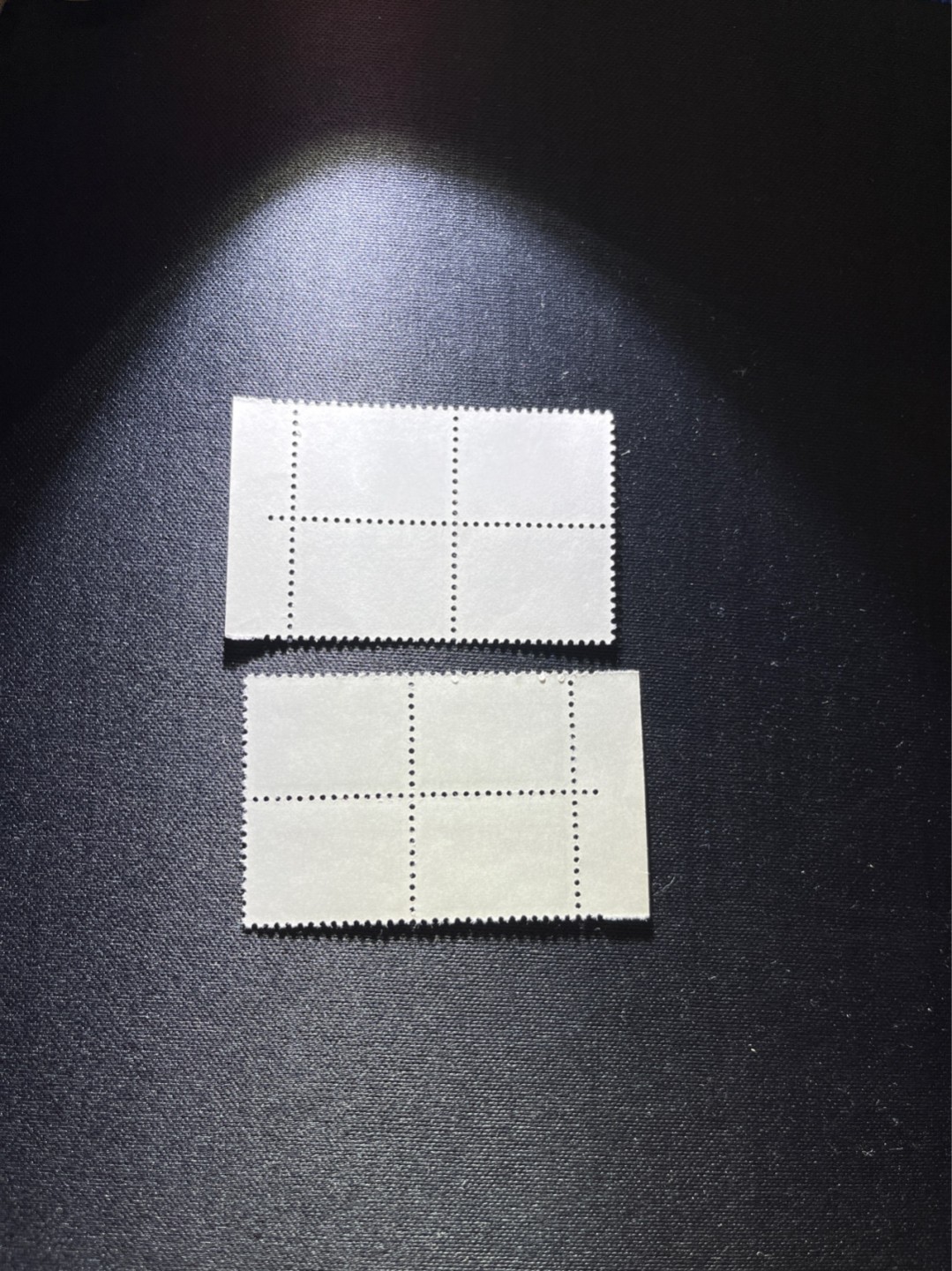 洪涛臻品 精选邮票限时拍卖第二十五期 文17 新全  方连一组，边纸，8分带数字，经典小普票，必须收藏一组，版撕全品嘎嘎绝，全品可评级