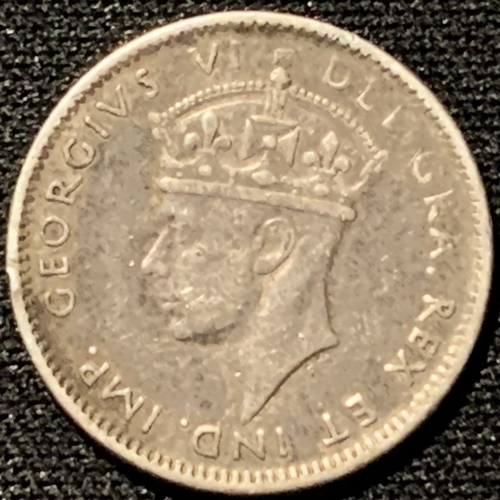 紫瑗钱币——第207期拍卖 纽芬兰 1944年 乔治六世 2.36克 0.925银