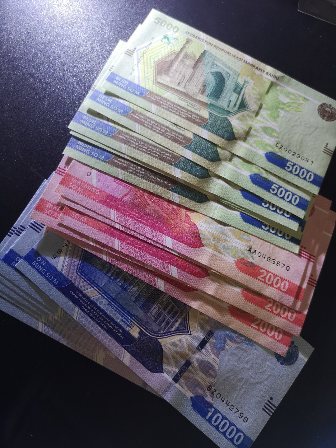 《外钞收藏家》第二百零二期 2021年乌兹别克斯坦三个面额 各六张 全新UNC