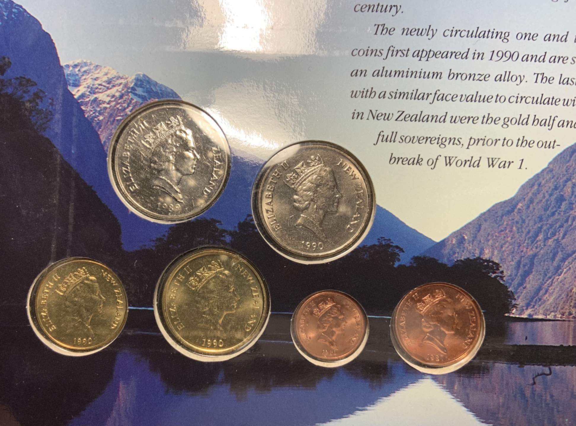 收藏联盟Quantum Auction 第191期拍卖(再次更新) 新西兰1989-92年1-2元尾号4同 品相全新UNC 硬币纪念册一套