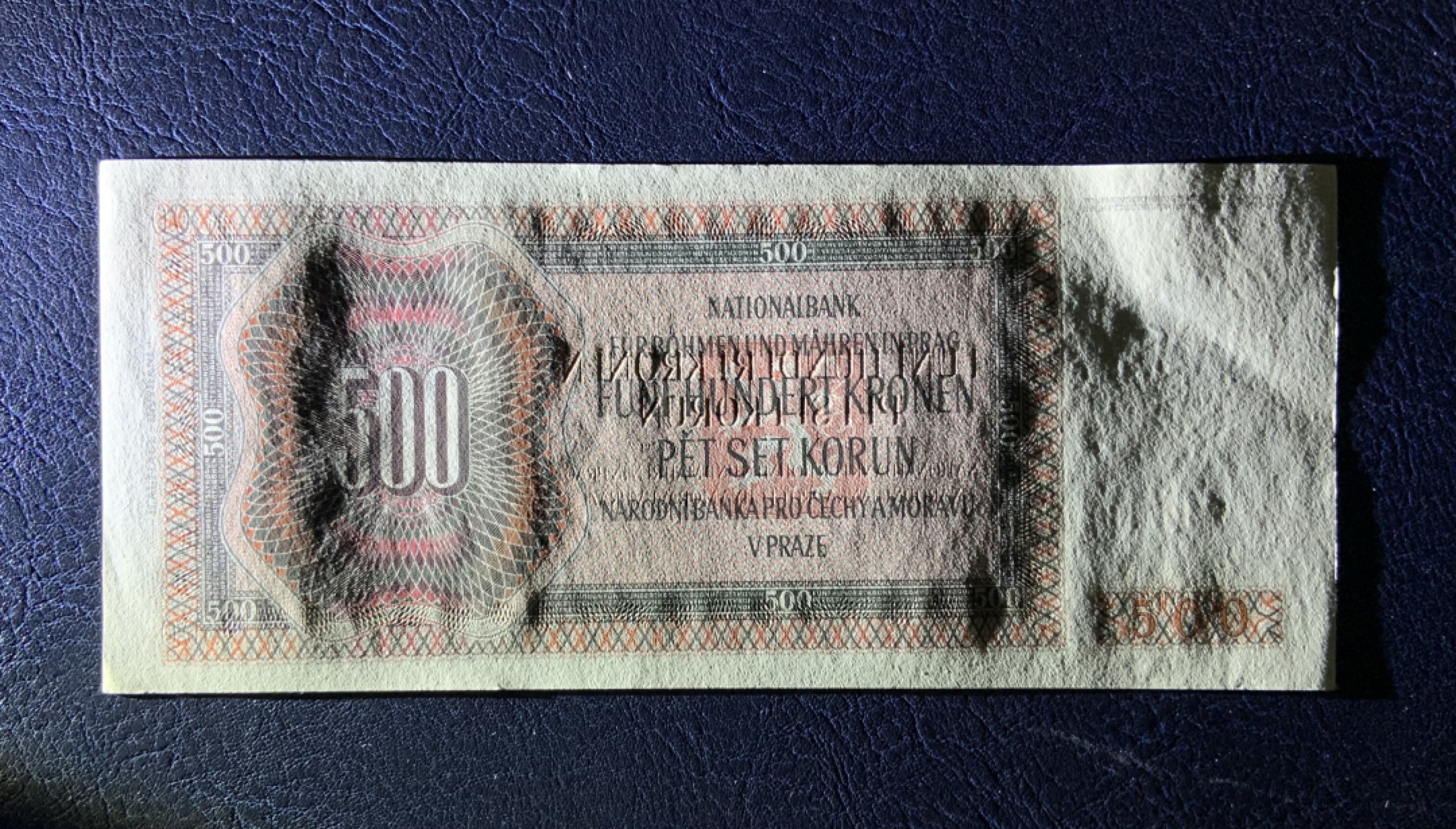 收藏联盟Quantum Auction 第191期拍卖(再次更新) 波西米亚和摩拉维亚1942年500克朗 品相UNC- 稀少实票