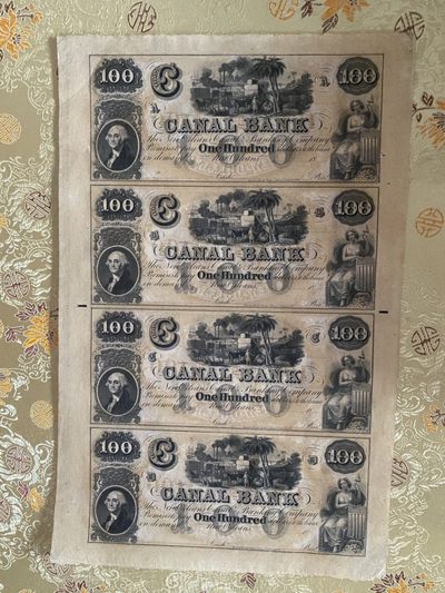 收藏联盟Quantum Auction 第191期拍卖(再次更新) - 美国19世纪康奈尔银行4连体100元 品相全新UNC 极稀少 160年历史古钞历经南部内战 大票幅很难保存