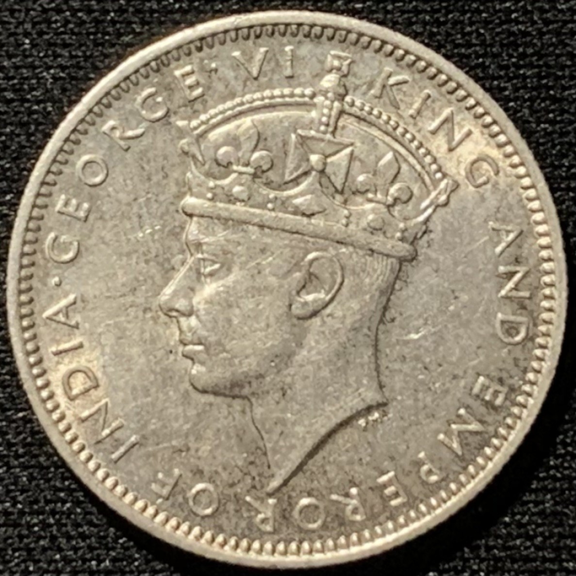 紫瑗钱币——第207期拍卖 马来亚 1943年 乔治六世 20分 5.43克 0.5银 五彩