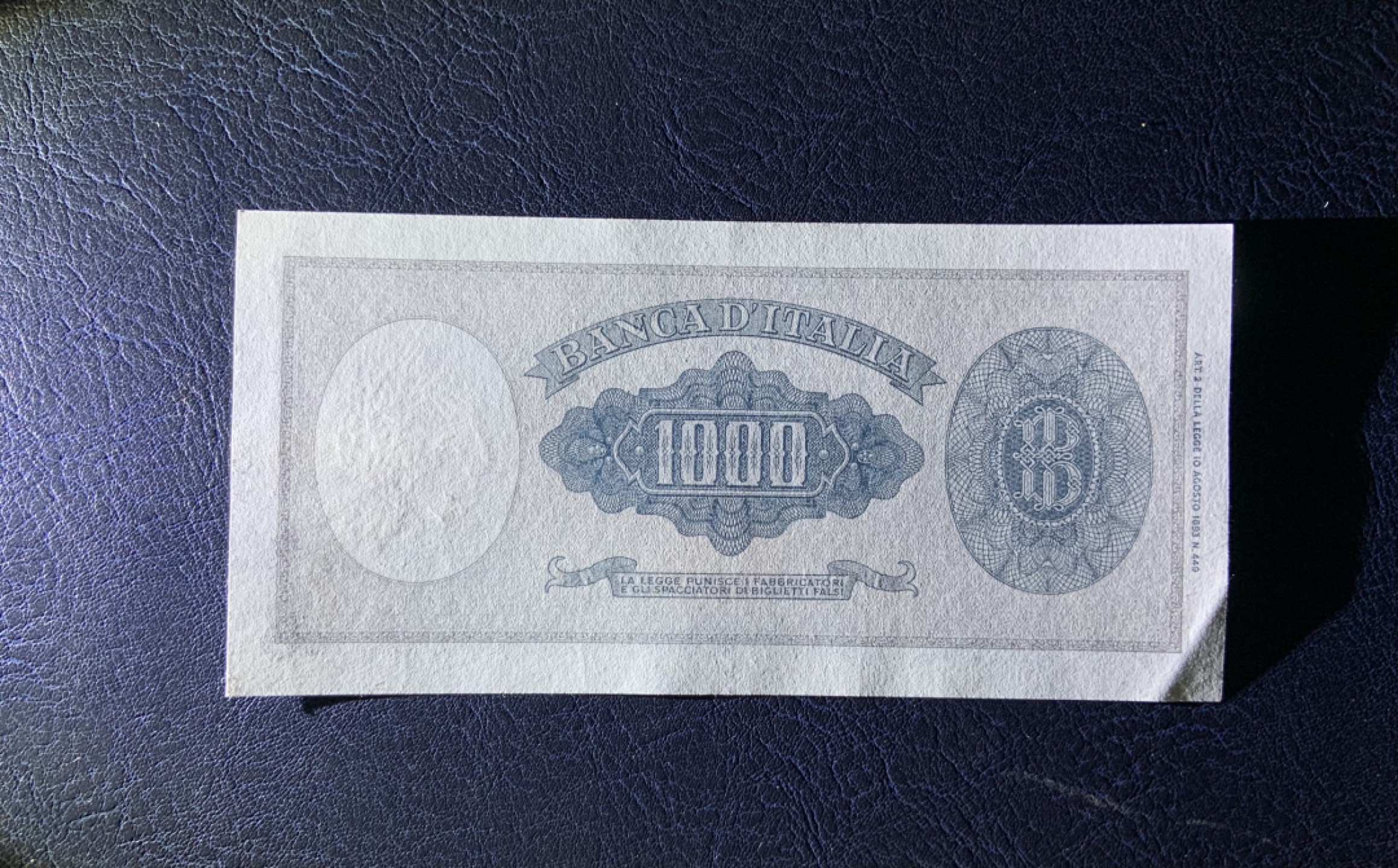 收藏联盟Quantum Auction 第191期拍卖(再次更新) 意大利1947年1000里拉 品相UNC- 波提切利的《美惠三女神》