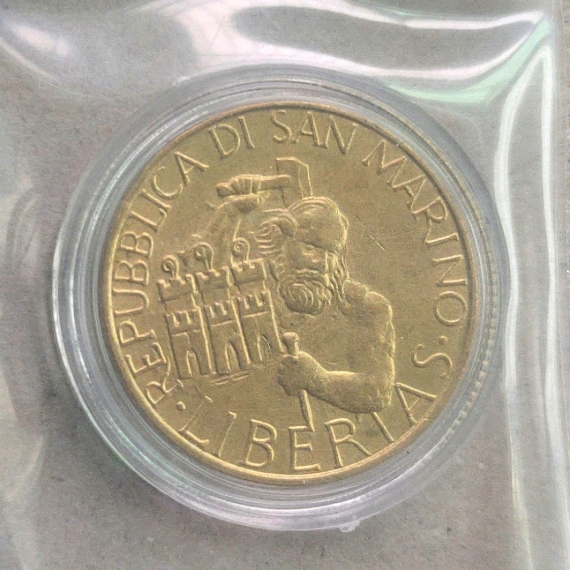 8★机器委托自动落锤★请提前出好价 满30包邮 圣马力诺200里拉 铜币