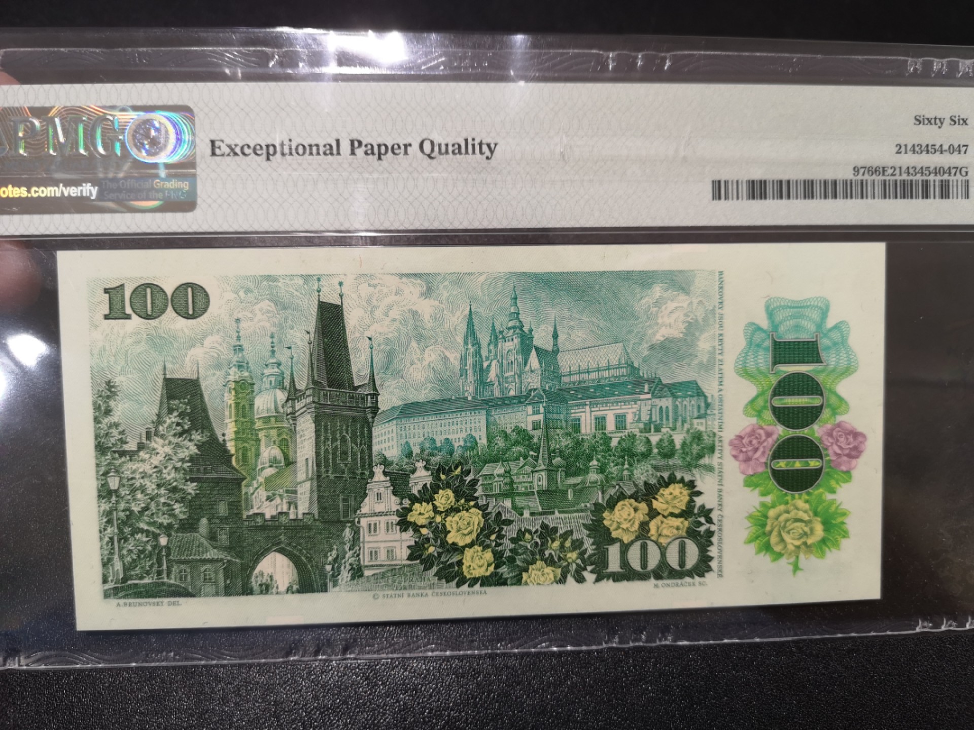 《外钞收藏家》第二百零二期 1989年捷克斯洛伐克100克朗 PMG66