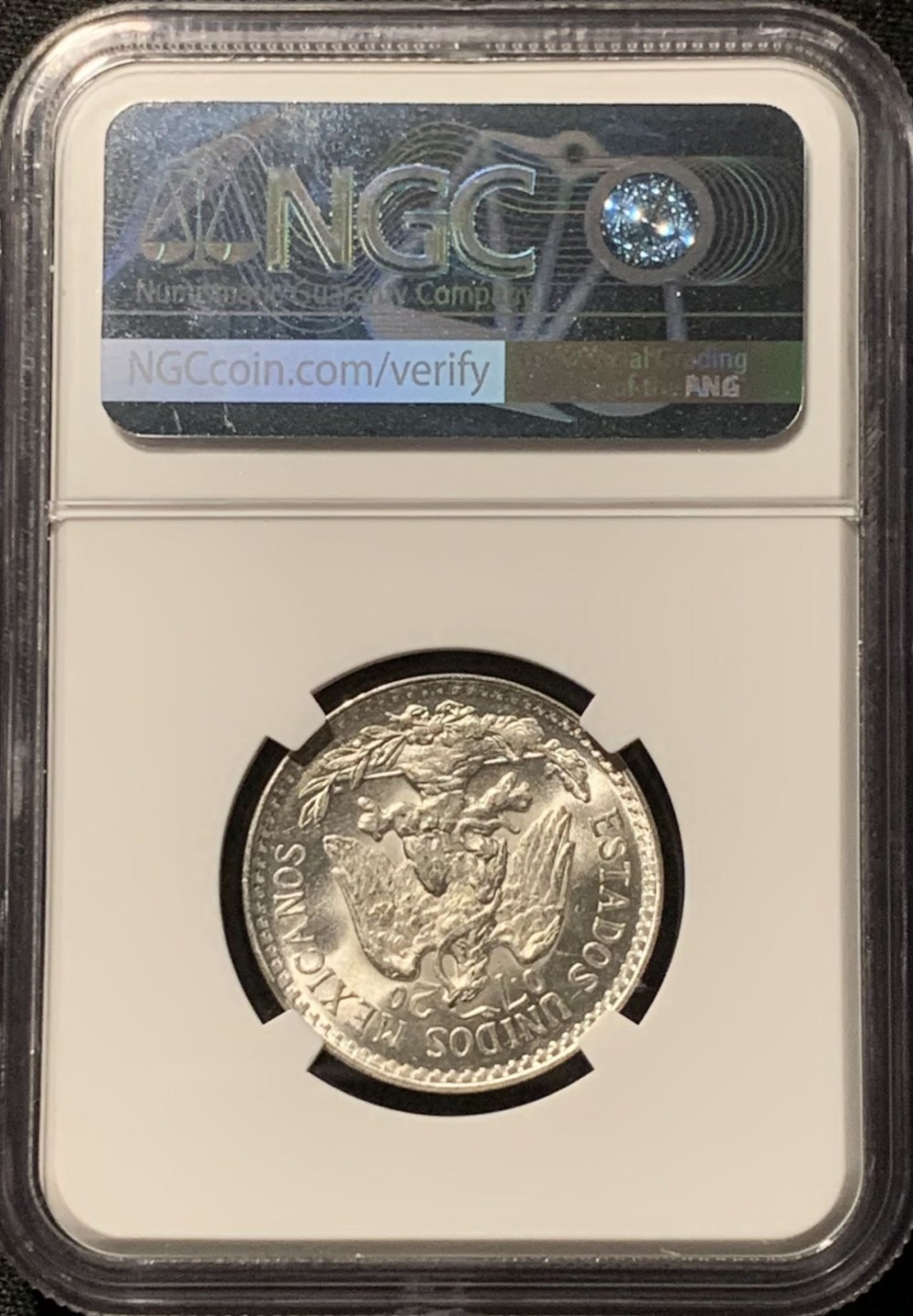 紫瑗钱币——第207期拍卖 墨西哥 1945年 M版 鹰洋 50分 银币 NGC MS65