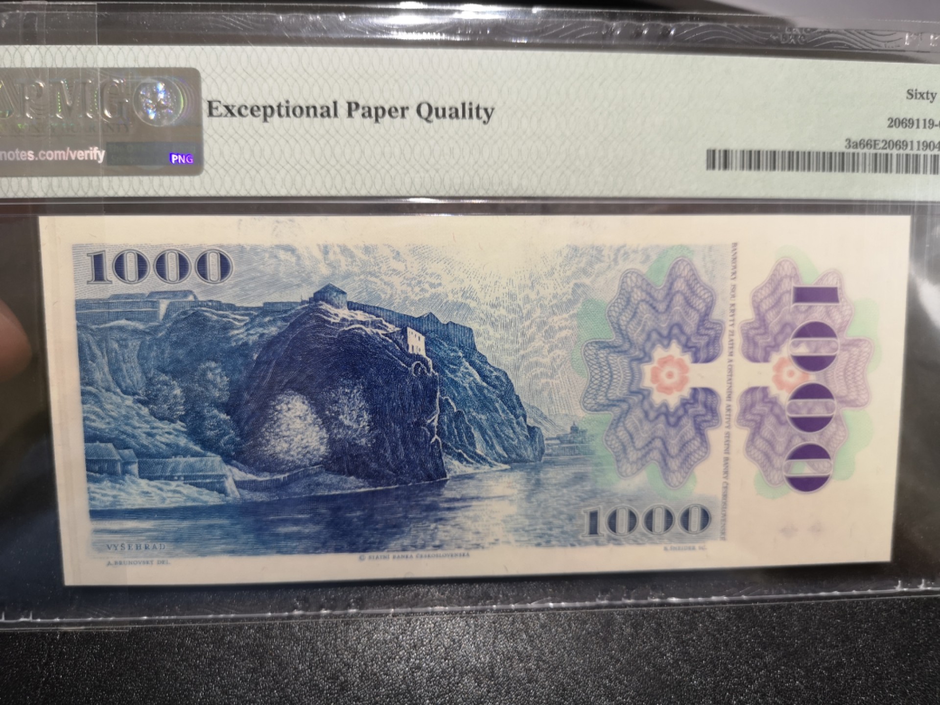 《外钞收藏家》第二百零二期 1985年捷克斯洛伐克1000克朗 PMG66 纪念版